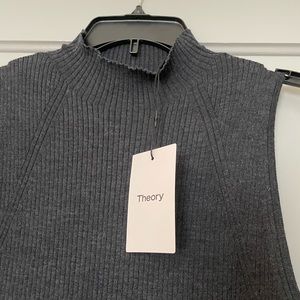 Theory Mockneck Sleeveless Sweater Dress